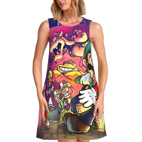 Sigee Mario Z for Women's Sleeveless Dress Relaxed Fit Dress with Pockets