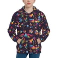 thumbnail image 1 of Sigee Mexican Flowers Birds for Boys and Girls Youth Hoodie Kids Clothes Boys' Fashion Sweatshirts-Large, 1 of 6