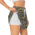 thumbnail image 1 of Sigee Modern Yellow Excavator for Women's Athletic Shorts High Waisted Running Shorts Pocket Sporty Short Gym Elastic Workout ShortsMedium, 1 of 9