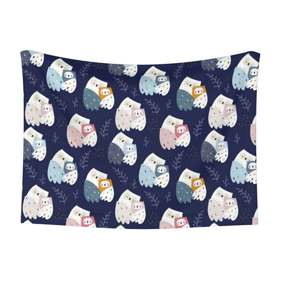 Sigee Mom And Baby Owls for Pet Blanket for Dog Cat Puppy Blanket Cat Blankets for Small and Medium Pets-Large