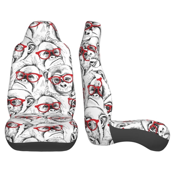 Sigee Monkey for Universal Car Seat Covers, Premium Car Seat Protector Set for Cars, SUVs, Trucks