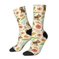 thumbnail image 1 of Sigee Monkeys in the Jungle for Contrast Design Soft Moisture-Wicking Socks Crew Casual Athletic Stretchy Loose Middle Tube Socks, 1 of 6