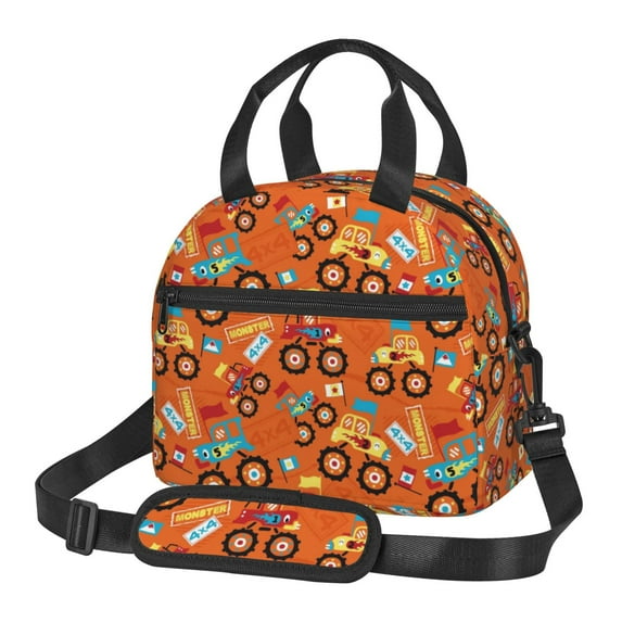 Sigee Monster Truck,Truck Cartoon for Reusable Lunch Box for Men/Women for Work, Office, Picnic - Spacious, Lightweight, and Easy to Clean