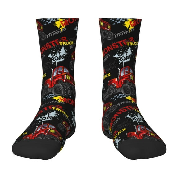 Sigee Monster Truck for Premium Children's Socks Unisex School Kids Boys Girls,Soft and Comfy Kids' Socks