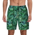 thumbnail image 1 of Sigee Monstera Leaves Print Mens Swim Trunks with Compression Liner Quick Dry Swim Stretch Beach Shorts with Pockets,S-3XL, 1 of 7