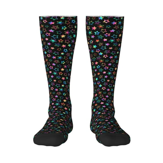 Sigee Multi-Colored Stars for Socks for Men Women Socks Stocking Compression Socks
