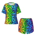 thumbnail image 1 of Sigee Multicolored Butterflies for Sleepwear Casual Pjs with Pockets Women's Pajamas Sets Shorts 2 Piece Short Sleeve Lounge Sets Medium, 1 of 9