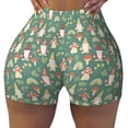 thumbnail image 1 of Sigee Mushrooms Gnome Print Women's High Waist Workout Shorts - Squat Proof, Tummy Control, Yoga and Gym Activewear-Medium, 1 of 9