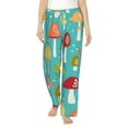 thumbnail image 1 of Sigee Mushrooms Print Women's Soft Pajama Pants - Breathable and Comfortable Lounge Sleep Bottoms with Elastic Waistband and Pockets-Medium, 1 of 9