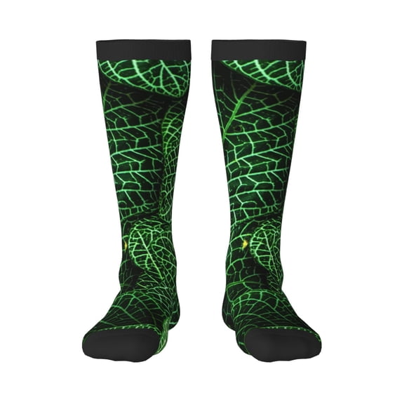 Sigee Natural Green Leaves for Socks for Men Women Socks Stocking Compression Socks