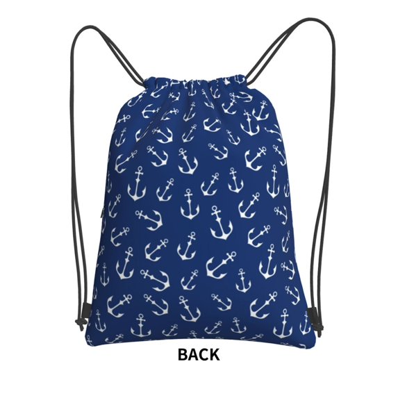 Sigee Nautical Anchors for Drawstring Zipper Backpack ,Waterproof, Durable, Lightweight Gym Bag for Sports