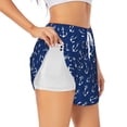 thumbnail image 1 of Sigee Nautical Anchors for Women's Athletic Shorts High Waisted Running Shorts Pocket Sporty Short Gym Elastic Workout ShortsLarge, 1 of 9