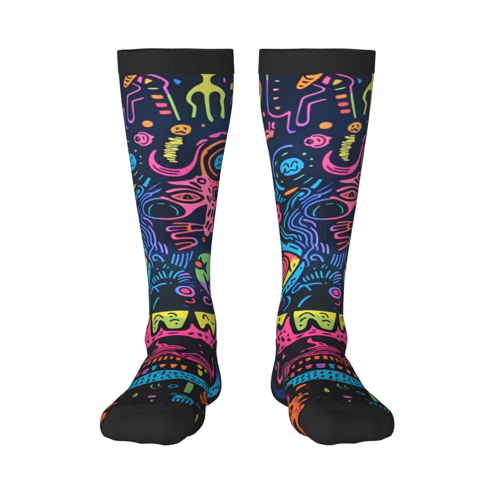 Sigee Neon Graffiti Urban Art for Socks for Men Women Socks Stocking ...