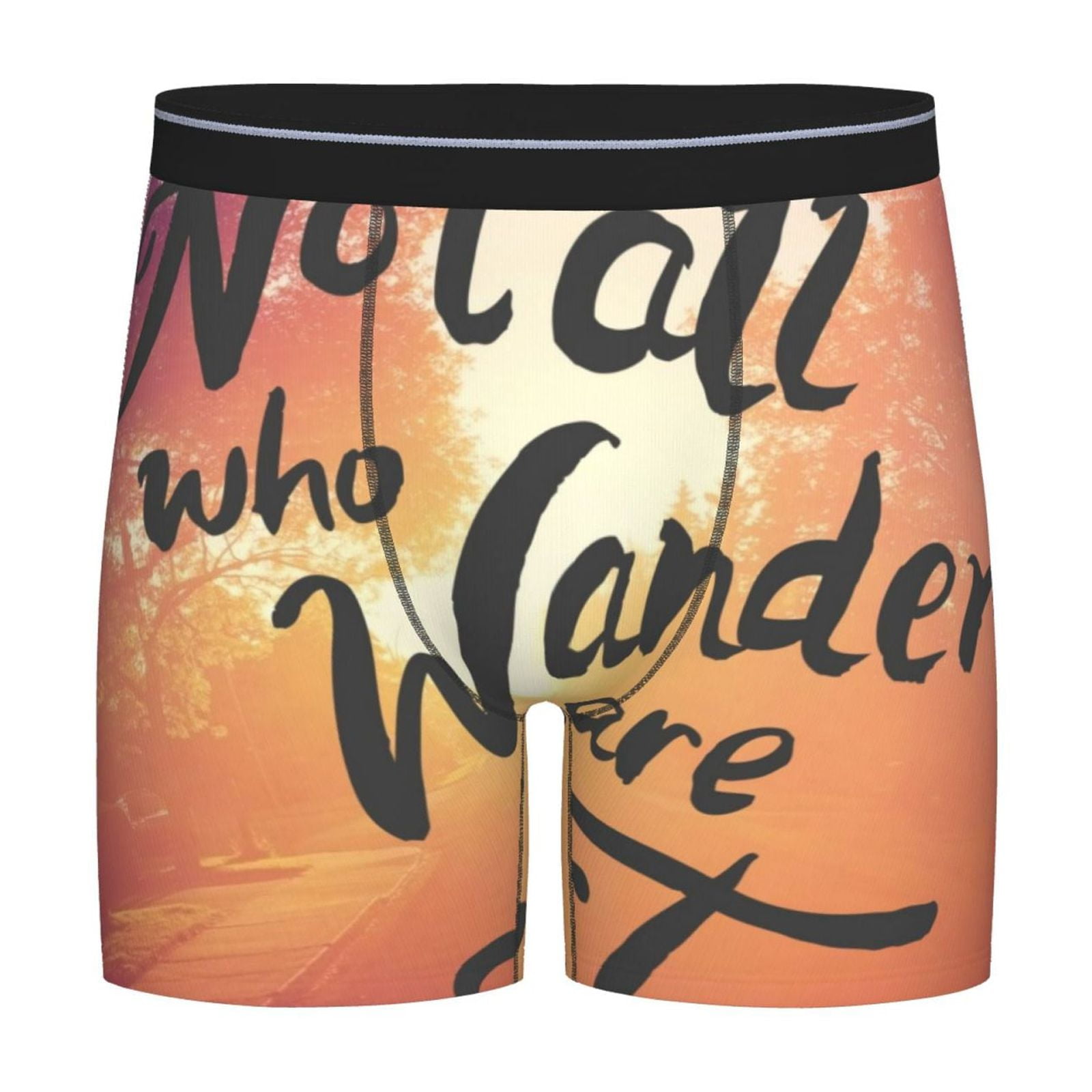 Sigee Not All Who Wander Are Lost for Men's Boxer Briefs,Moisture
