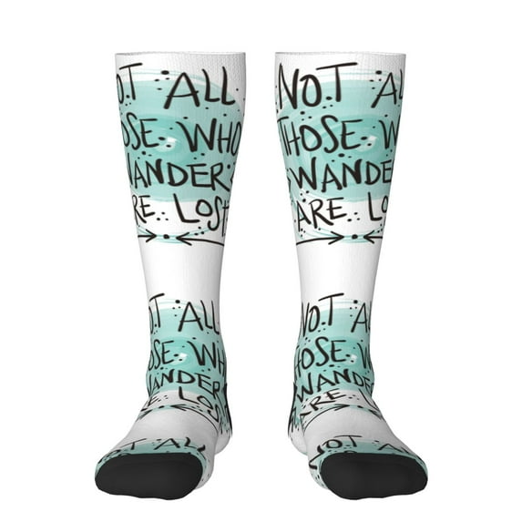 Sigee Not All Who Wander Are Lost1 for Socks for Men Women Gifts for Him Boyfriend Teenage Boys Stocking Stuffers