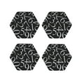 thumbnail image 1 of Sigee Numbers for Water-Resistant, Heat-Resistant, Non-Slip Leather Coasters Set, Ideal for Coffee Table, Office, Bar, Home Decor-Hexagon, 1 of 6