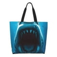 thumbnail image 1 of Sigee Open-Mouthed Shark for Large Capacity Shopping Bag with Inner Pocket, Women's Shoulder Bag Handbag, 1 of 8