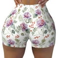 thumbnail image 1 of Sigee Orchids Flowers Print Women's High Waist Workout Shorts - Squat Proof, Tummy Control, Yoga and Gym Activewear-XX-Large, 1 of 9