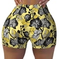 thumbnail image 1 of Sigee Orchids Flowers Print Women's High Waist Workout Shorts - Squat Proof, Tummy Control, Yoga and Gym Activewear-, 1 of 9