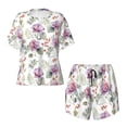 thumbnail image 1 of Sigee Orchids Flowers for Sleepwear Casual Pjs with Pockets Women's Pajamas Sets Shorts 2 Piece Short Sleeve Lounge Sets Medium, 1 of 9