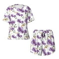 thumbnail image 1 of Sigee Orchids Flowers for Sleepwear Casual Pjs with Pockets Women's Pajamas Sets Shorts 2 Piece Short Sleeve Lounge Sets, 1 of 9