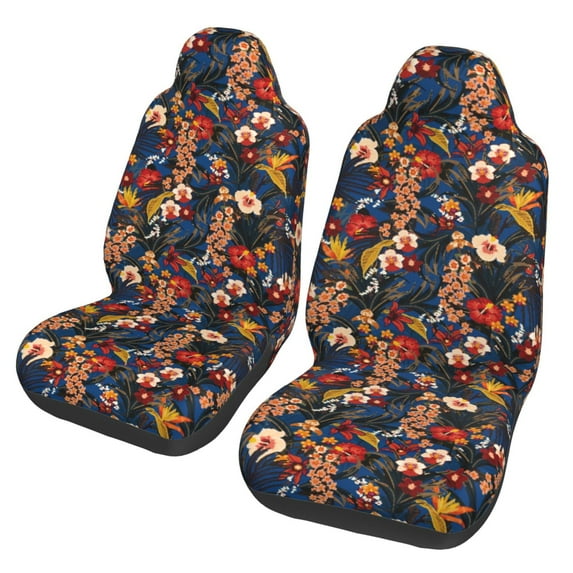 Sigee Orchids Flowers for Universal Car Seat Covers, Premium Car Seat Protector Set for Cars, SUVs, Trucks