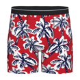 thumbnail image 1 of Sigee Palm Tree Pattern on Red for Men's Boxer Briefs,Moisture Wicking and Breathable Medium, 1 of 9