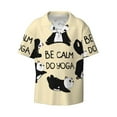 thumbnail image 1 of Sigee Panda Doing Yoga Print Men's Shirts Casual Button Down Short Sleeve Summer Beach Shirt Hawaiian Vacation Shirts Tee Shirt-X-Large, 1 of 7