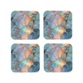 thumbnail image 1 of Sigee Pastel Abstract Fluid Art for Water-Resistant, Heat-Resistant, Non-Slip Leather Coasters Set, Ideal for Coffee Table, Office, Bar, Home Decor-Square, 1 of 6