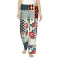 thumbnail image 1 of Sigee Patchwork In Country Style Print Women's Soft Pajama Pants - Breathable and Comfortable Lounge Sleep Bottoms with Elastic Waistband and Pockets-, 1 of 9