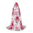 Sigee Peonies And Roses for Hooded Cape For Teenagers Hood Halloween Cloak Unisex CostumeSmall