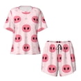 thumbnail image 1 of Sigee Pig Noses for Sleepwear Casual Pjs with Pockets Women's Pajamas Sets Shorts 2 Piece Short Sleeve Lounge Sets 3X-Large, 1 of 9
