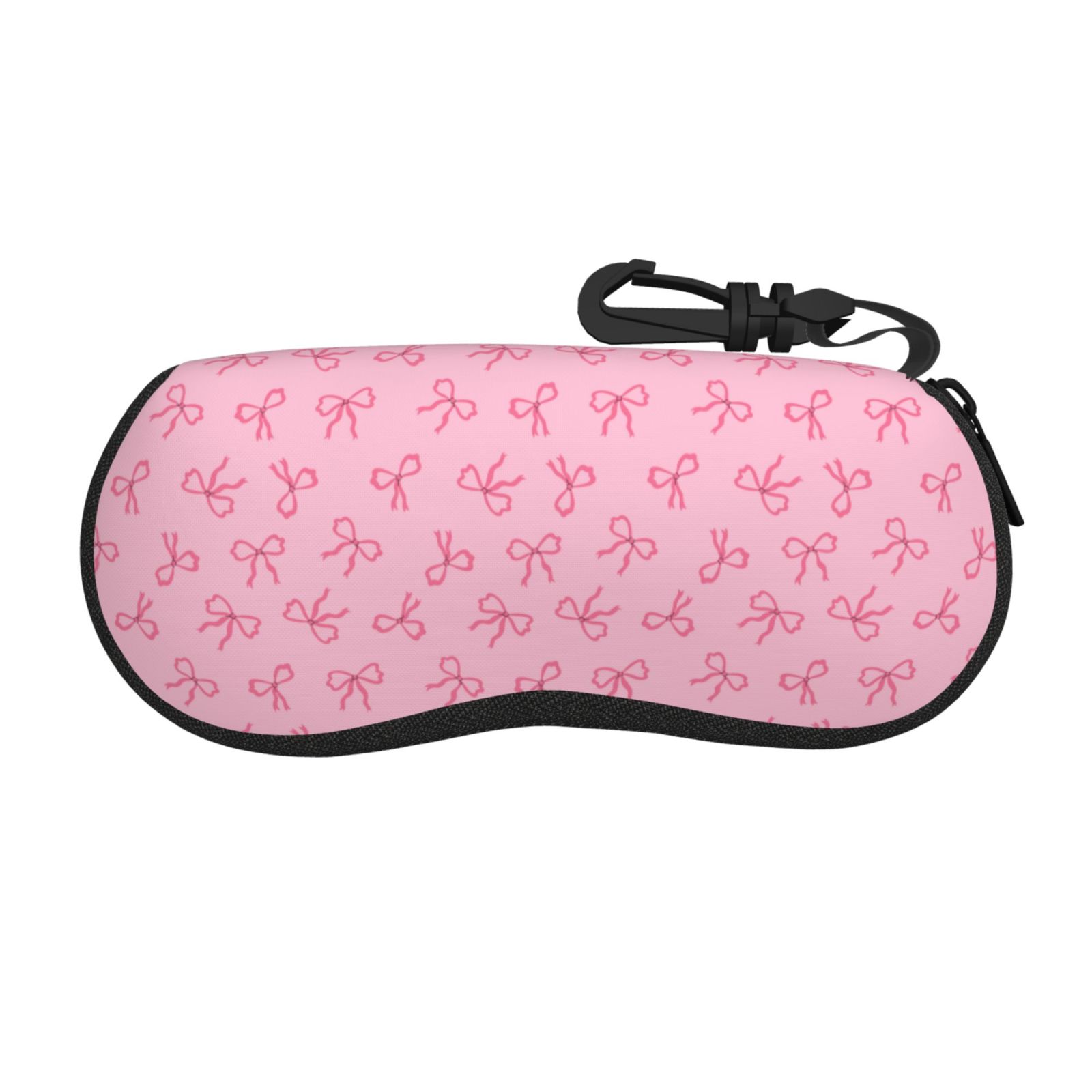 Sigee Pink Bows for Soft Eyeglass Cases for Women and Men Zipper