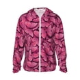 thumbnail image 1 of Sigee Pink Butterfly Print UPF50+ Men's Sun Protection Hoodie Shirt SPF UV Shirt Long Sleeve Fishing Outdoor Lightweight, S-3XL, 1 of 9