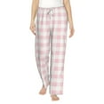 thumbnail image 1 of Sigee Pink Checkboard Print Women's Soft Pajama Pants - Breathable and Comfortable Lounge Sleep Bottoms with Elastic Waistband and Pockets-XX-Large, 1 of 9