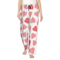 thumbnail image 1 of Sigee Pink Hearts1 Print Women's Soft Pajama Pants - Breathable and Comfortable Lounge Sleep Bottoms with Elastic Waistband and Pockets-Medium, 1 of 9