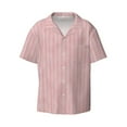 thumbnail image 1 of Sigee Pink Stripes Print Men's Shirts Casual Button Down Short Sleeve Summer Beach Shirt Hawaiian Vacation Shirts Tee Shirt-Small, 1 of 7