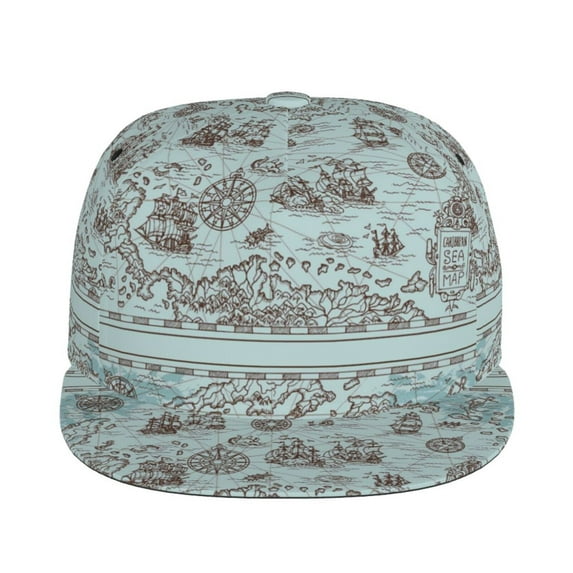 Sigee Pirate Adventure Map Print Men Women Fashion Baseball Cap,Unisex-Adults,Classic Adjustable Plain Hat