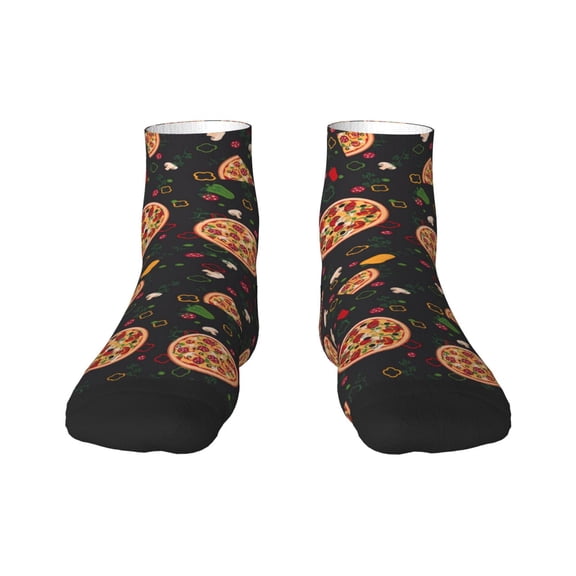 Sigee Pizzas Mushrooms for Crew Soft Moisture-wicking Socks ,Cushion Moisture Wicking Boot Socks for Men and Women