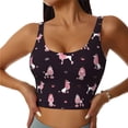 thumbnail image 1 of Sigee Poodle Dog for Womens' Sports Vest with Performance Stretch and Quick Dry Fabric, High Elasticity Running Bra Workout Crop Tank Tops XX-Large, 1 of 9