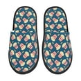 thumbnail image 1 of Sigee Popcorn With Glasses for Cozy Furry Slippers Super Soft Indoor and Outdoor Use, Non-Slip Sole Slip On House Slippers-Large, 1 of 8