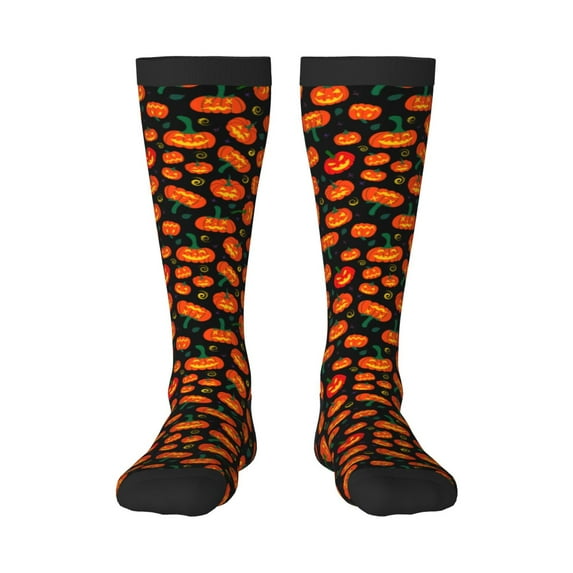 Sigee Pumpkin Fallen Leaves for Socks for Men Women Socks Stocking Compression Socks