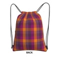 thumbnail image 1 of Sigee Purple Yellow Buffalo Plaid for Drawstring Zipper Backpack ,Waterproof, Durable, Lightweight Gym Bag for Sports, 1 of 5