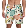 thumbnail image 1 of Sigee Racket and Tennis Ball Print Mens Swim Trunks with Compression Liner Quick Dry Swim Stretch Beach Shorts with Pockets,S-3XL, 1 of 7