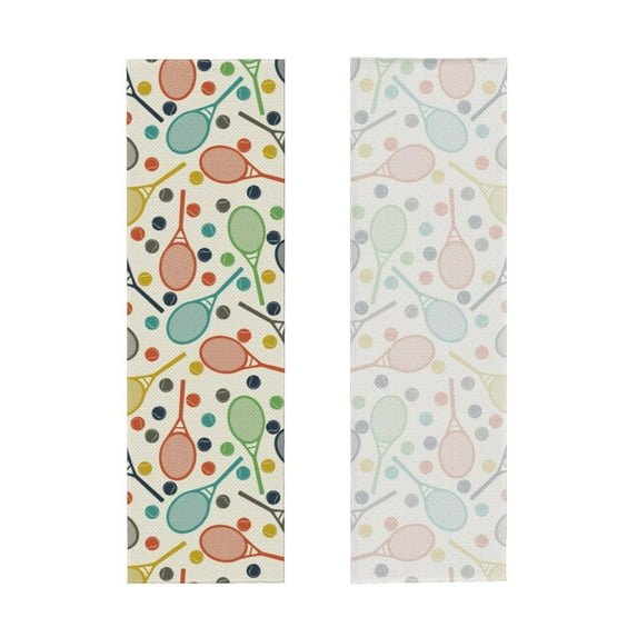 Sigee Racket and Tennis Ball print High-Performance Cooling Towel, Instant Chill, UPF 50, Durable Microfiber, Ideal for Gym & Outdoor Use - 12x40in