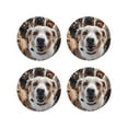 thumbnail image 1 of Sigee Realistic Cute Puppy for Water-Resistant, Heat-Resistant, Non-Slip Leather Coasters Set, Ideal for Coffee Table, Office, Bar, Home Decor-Round Shape, 1 of 6