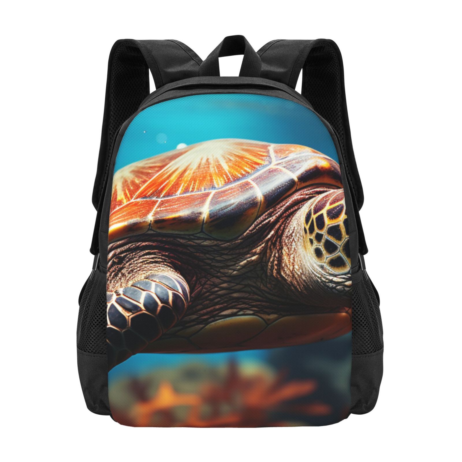 Sigee Realistic Turtle for Simple large capacity backpack Travel Laptop ...