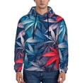 thumbnail image 1 of Sigee Red And Blue Leaves for Men's Pullover Hoodie Sweatshirts Adult Casual Long Sleeve Sweatshirts ,Sizes S-4XL-Medium, 1 of 7