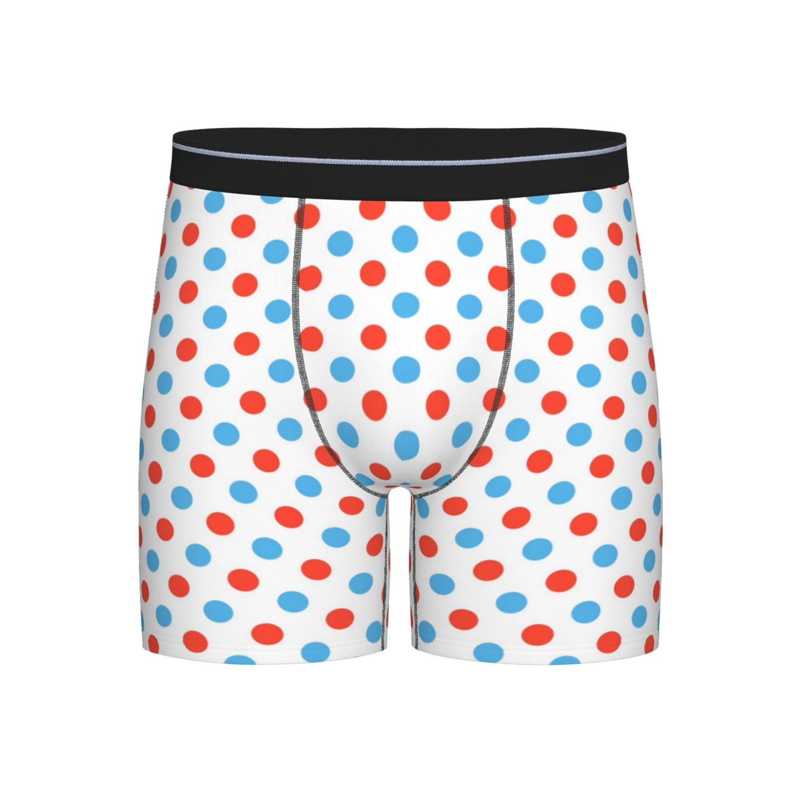 FELIX White with Black Polka Dot Print Boxer Short - Made In USA