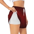 thumbnail image 1 of Sigee Red Geometric for Women's Athletic Shorts High Waisted Running Shorts Pocket Sporty Short Gym Elastic Workout ShortsXX-Large, 1 of 9